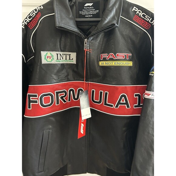 Formula 1 x PacSun Leather Pole Position Jacket Size XL Limited Edition New - Picture 3 of 11